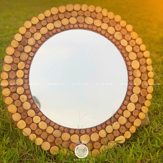 Where Nature Meets You – Eco-Friendly Wood Slice Mirror – The Best Gift for Loved Ones