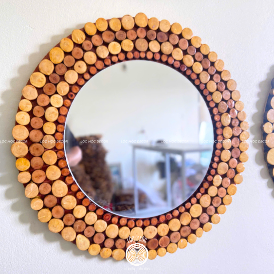 Where Nature Meets You – Eco-Friendly Wood Slice Mirror – The Best Gift for Loved Ones