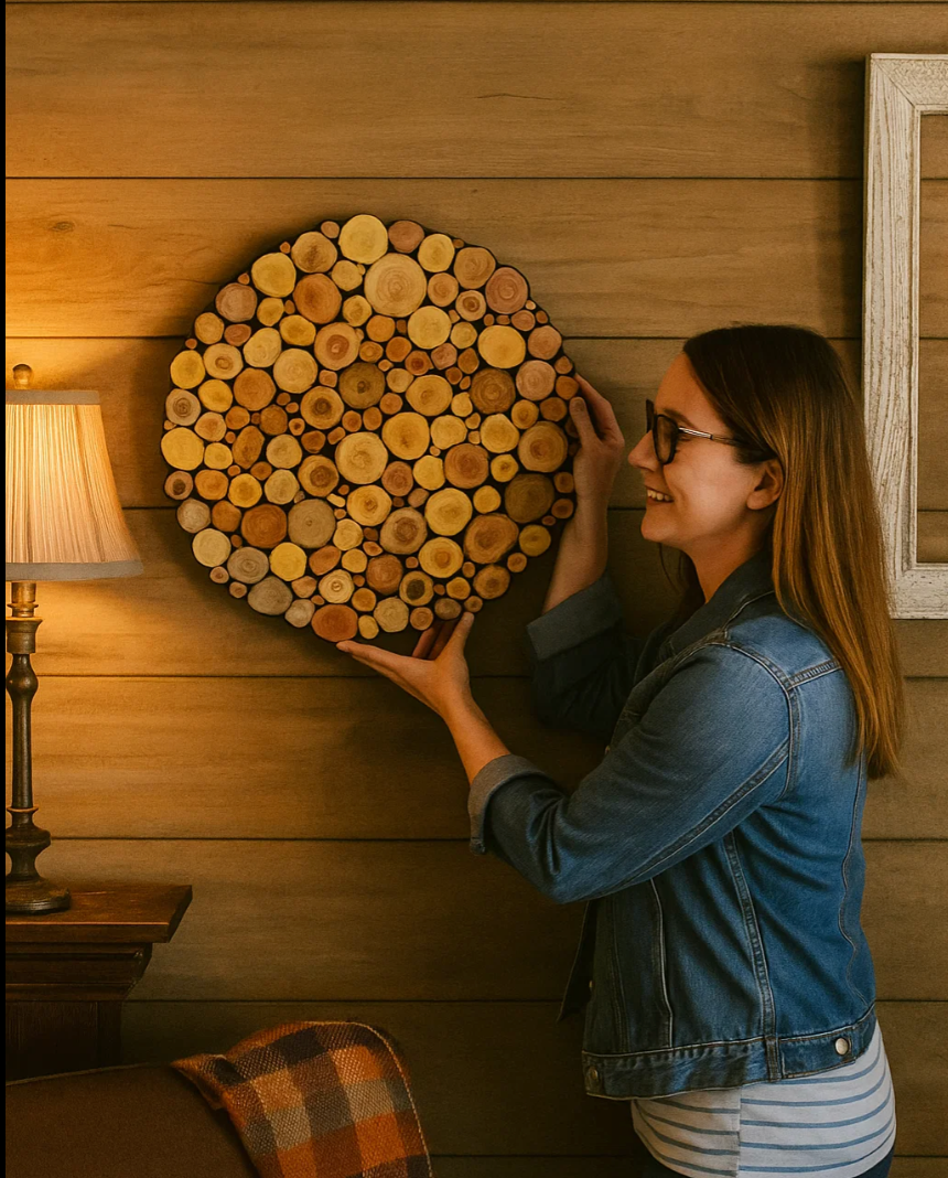A Circle of Love – Handcrafted from Recycled Wood Wall Art – A Special Gift for Friends & Families