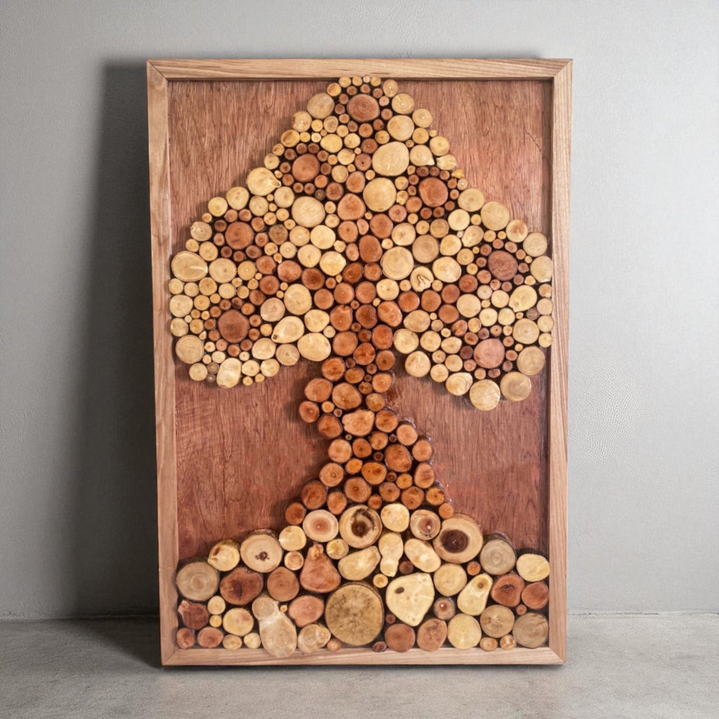 Where Family Grows Strong – Sustainably Made Wood Slice Wall Art – A Unique Gift for Parents
