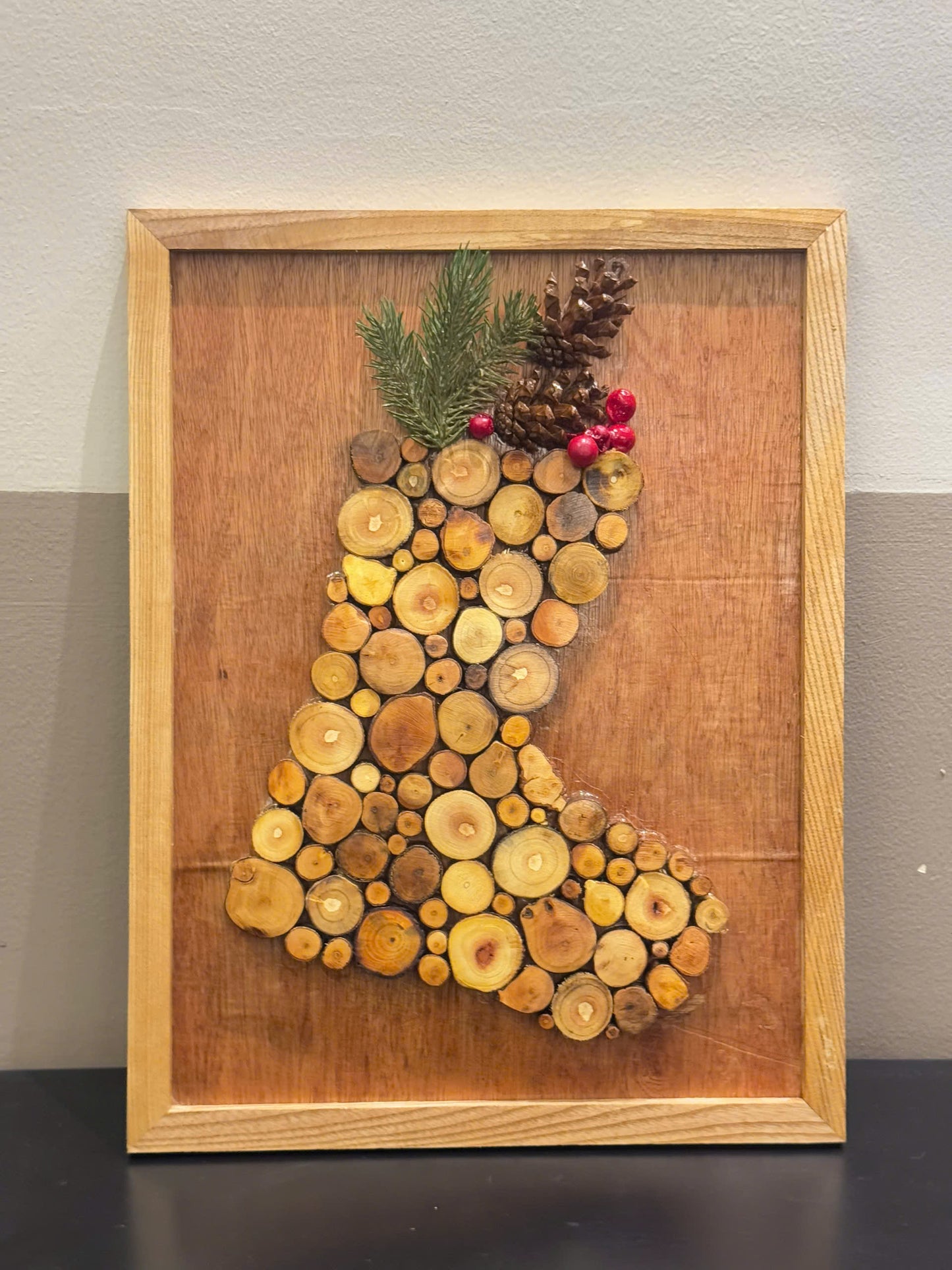 Christmas Stocking - Wooden Wall Art - Christmas Gift For Mom, Dad, Sisters, Brothers