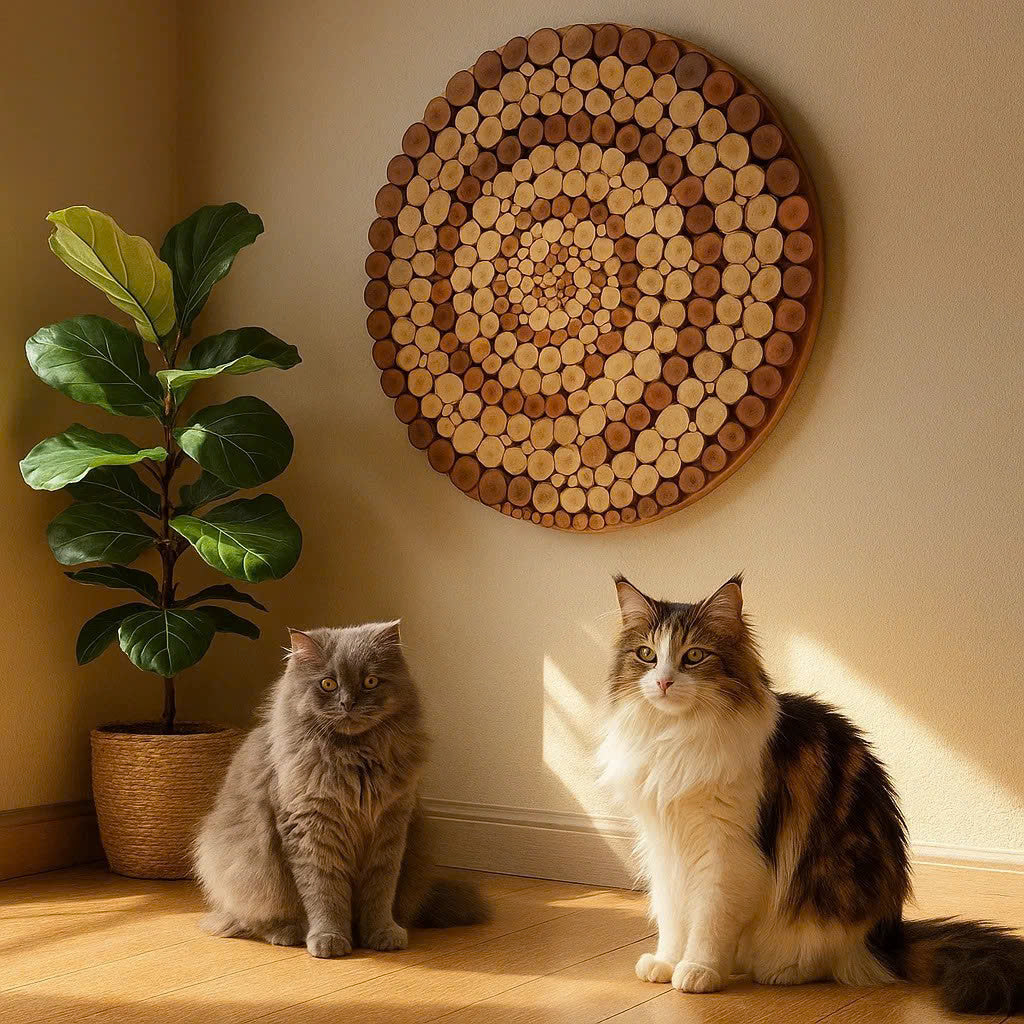 Spiral of Life – Handcrafted from Recycled Wood Wall Art – Gift for Friends & Families