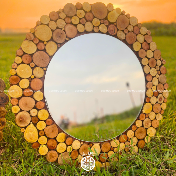 Simplicity Reflects Beauty – Handcrafted Rustic Wooden Mirror – A Special Gift for Families & Friends