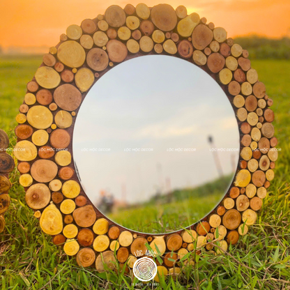 Simplicity Reflects Beauty – Handcrafted Rustic Wooden Mirror – A Special Gift for Families & Friends