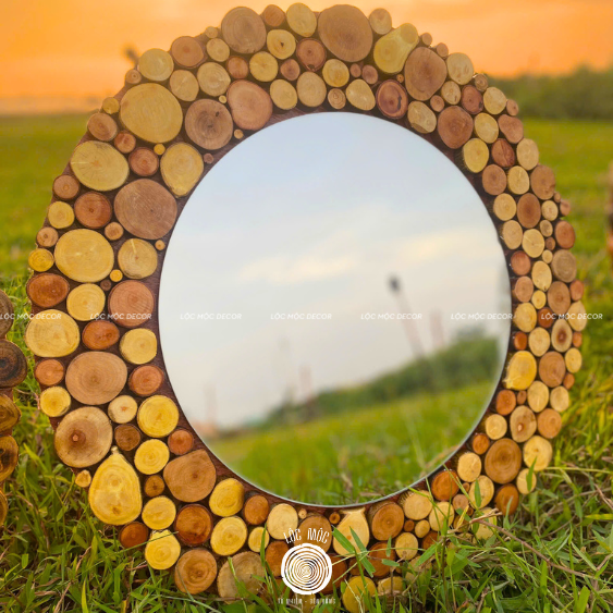 Simplicity Reflects Beauty – Handcrafted Rustic Wooden Mirror – A Special Gift for Families & Friends