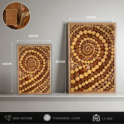 Energy in Every Circle – Eco-Friendly Tornado Wooden Wall Art – The Best Gift for Home Lovers