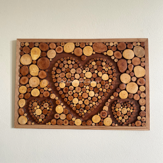 Natural Wood Heart Wall Art