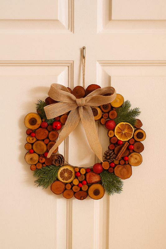 Christmas Wreath with A Bow – Wooden Wall Art – Christmas Gift For Mom, Dad, Brothers, Sisters, Friends