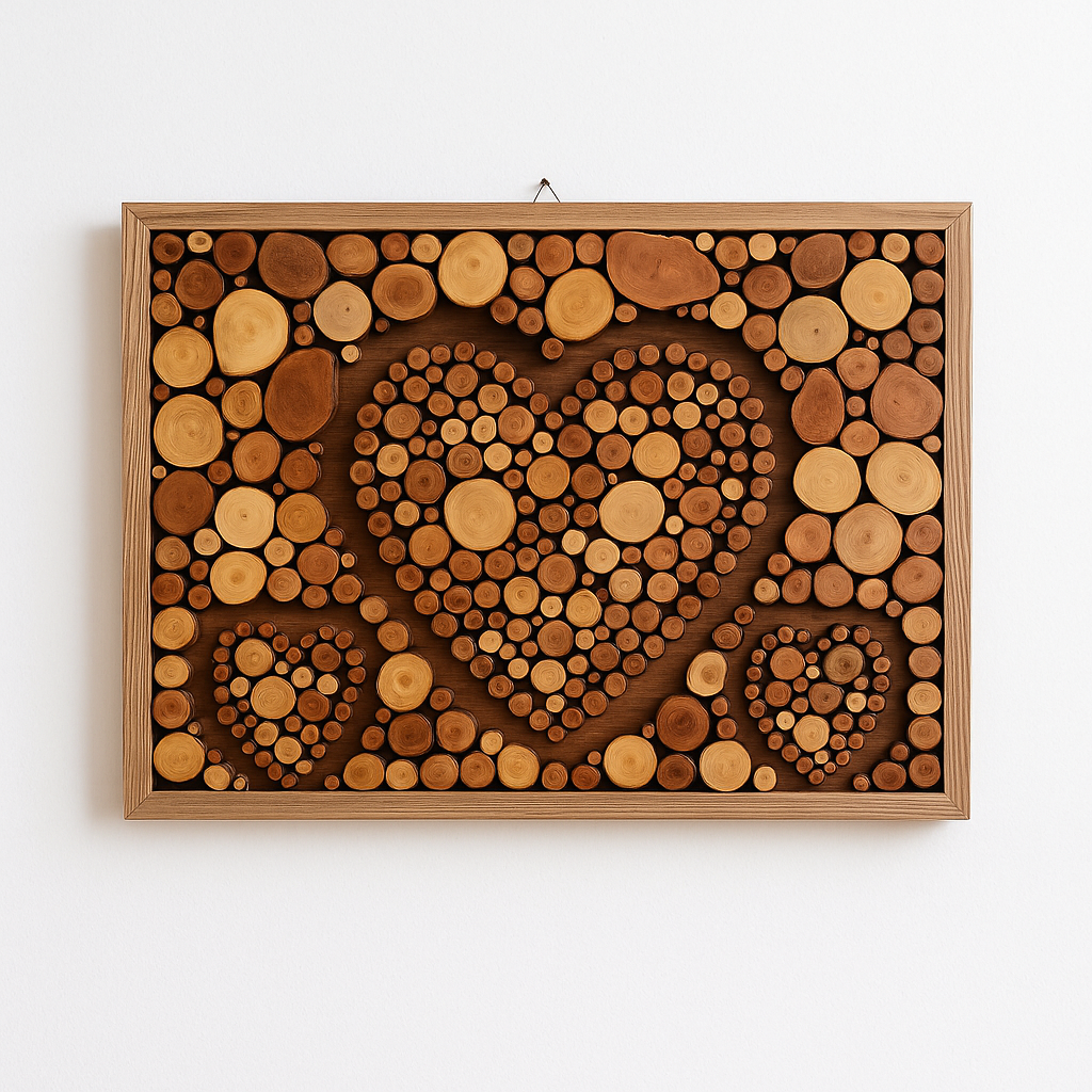 Love Grows Here – Handcrafted from Recycled Wood Heart Wall Art – A Special Gift for Families & Couples
