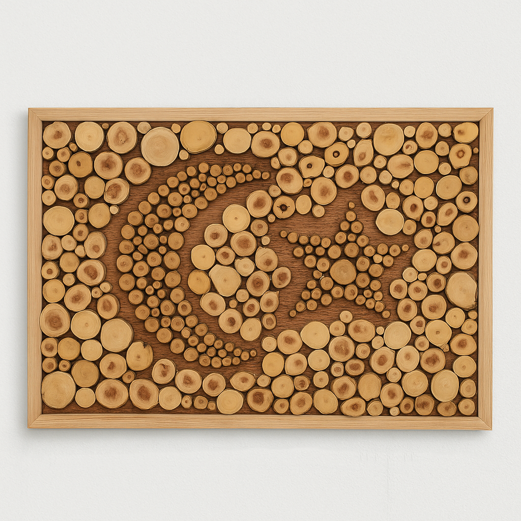 Moon and Stars Wooden Wall Art