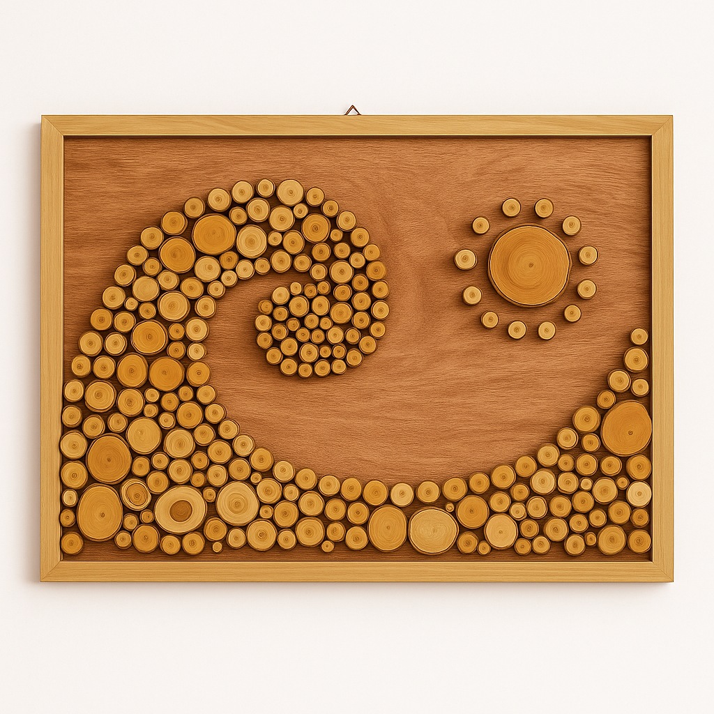 Ocean Wave And The Sun - Wooden Wall Art - Gift For Beach, Nature Lovers