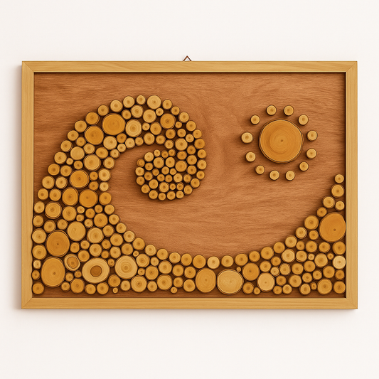 Ocean Wave And The Sun - Wooden Wall Art - Gift For Beach, Nature Lovers