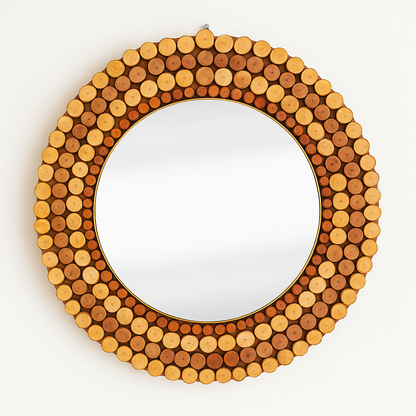 Where Nature Meets You – Eco-Friendly Wood Slice Mirror – The Best Gift for Loved Ones