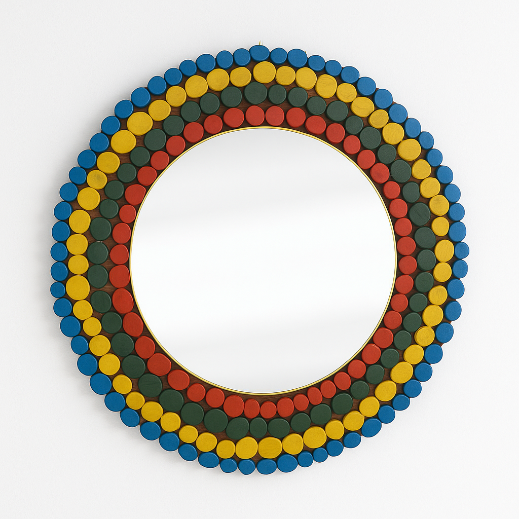 Vibrance in Every Reflection – Eco-Friendly Wooden Mirror – The Best Gift for Home Lovers