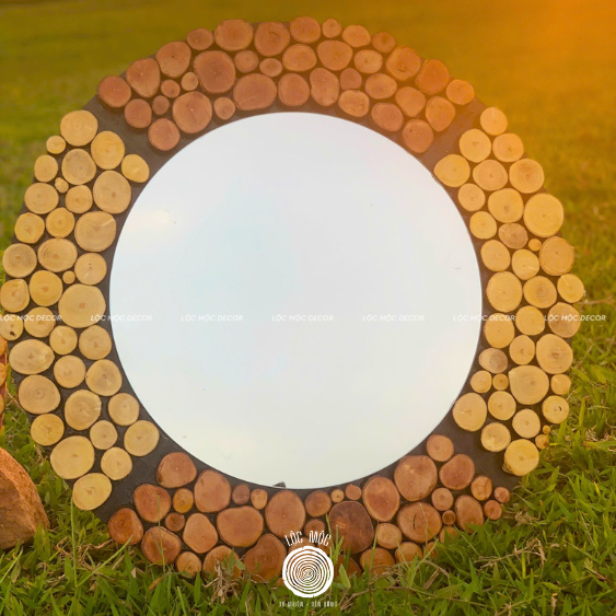 Circles of Warmth– Handcrafted from Recycled Wood Mirror – A Unique Gift for Families & Friends