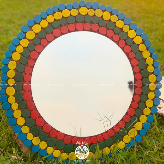 Vibrance in Every Reflection – Eco-Friendly Wooden Mirror – The Best Gift for Home Lovers