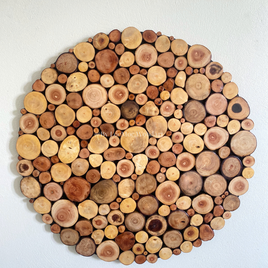Handmade Round Wood Wall Art