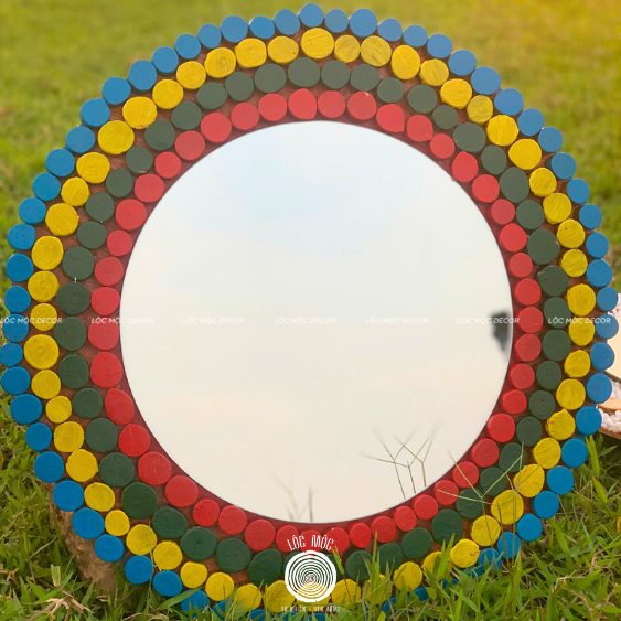 Vibrance in Every Reflection – Eco-Friendly Wooden Mirror – The Best Gift for Home Lovers