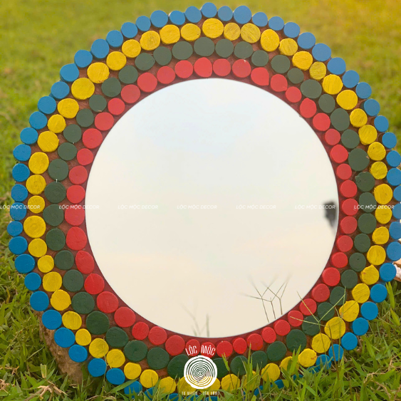 Vibrance in Every Reflection – Eco-Friendly Wooden Mirror – The Best Gift for Home Lovers