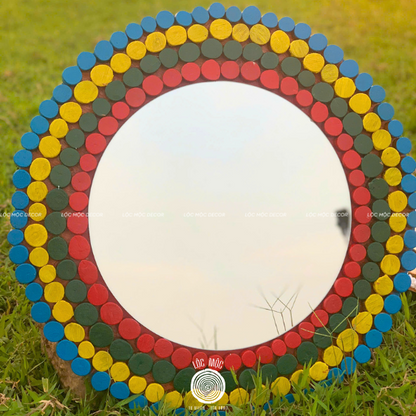 Vibrance in Every Reflection – Eco-Friendly Wooden Mirror – The Best Gift for Home Lovers