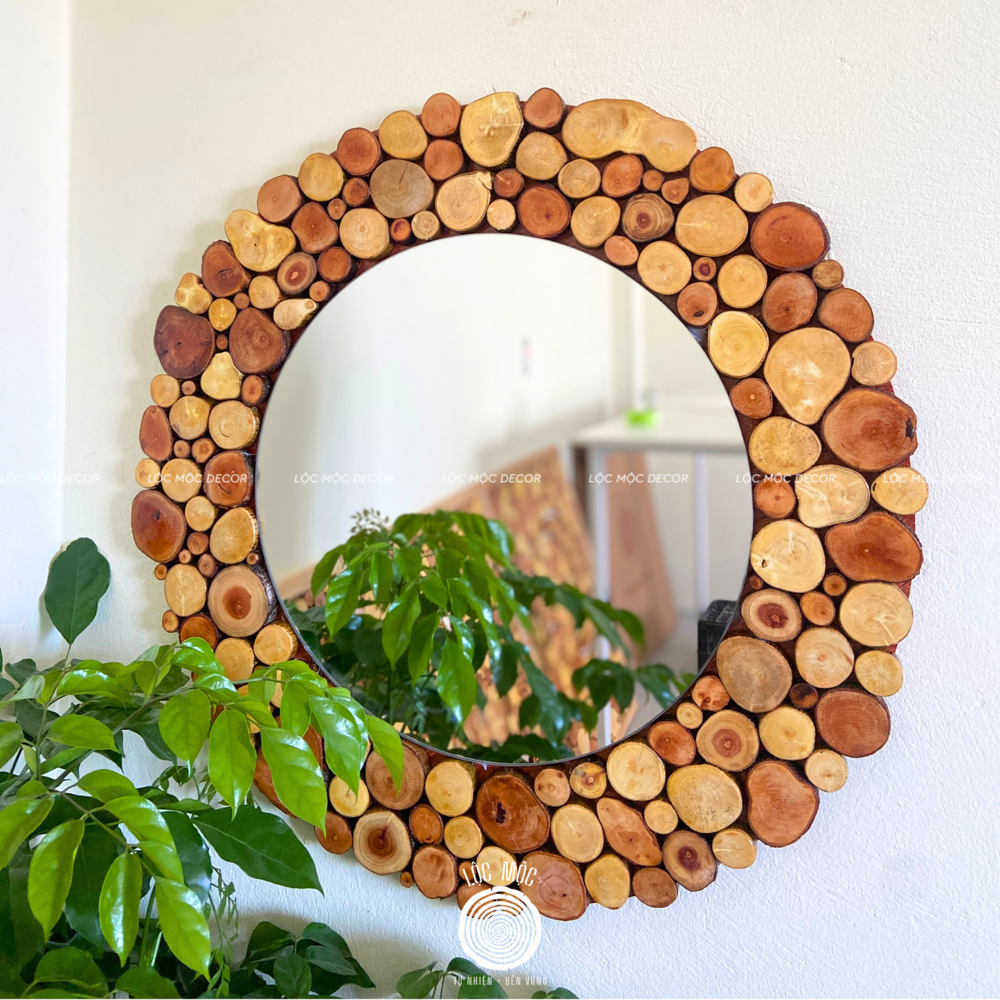 Simplicity Reflects Beauty – Handcrafted Rustic Wooden Mirror – A Special Gift for Families & Friends