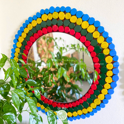 Vibrance in Every Reflection – Eco-Friendly Wooden Mirror – The Best Gift for Home Lovers