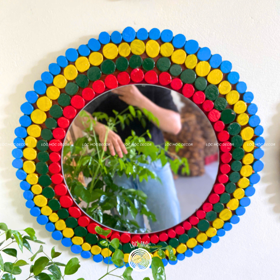 Vibrance in Every Reflection – Eco-Friendly Wooden Mirror – The Best Gift for Home Lovers
