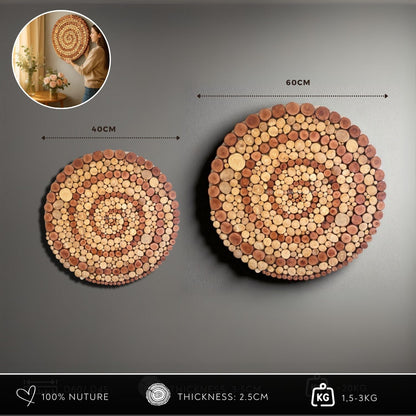 Spiral of Life – Handcrafted from Recycled Wood Wall Art – Gift for Friends & Families
