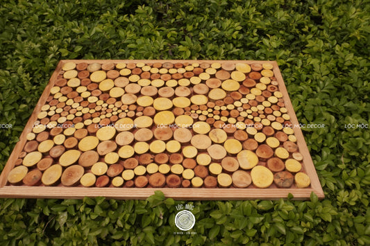 Geometric Wood Slice Wall Art