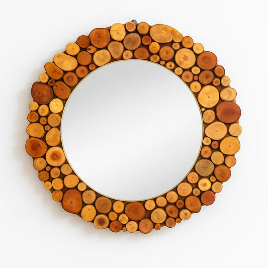 Simplicity Reflects Beauty – Handcrafted Rustic Wooden Mirror – A Special Gift for Families & Friends