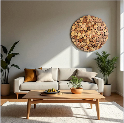 A Circle of Love – Handcrafted from Recycled Wood Wall Art – A Special Gift for Friends & Families