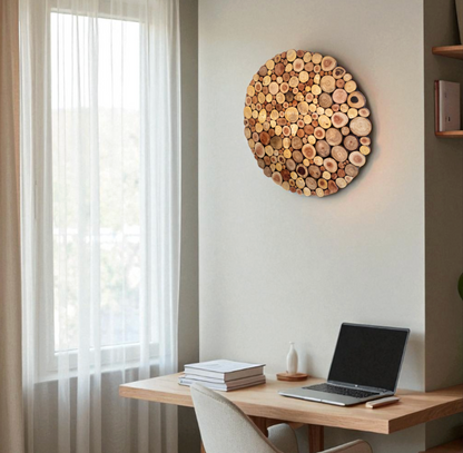 A Circle of Love – Handcrafted from Recycled Wood Wall Art – A Special Gift for Friends & Families