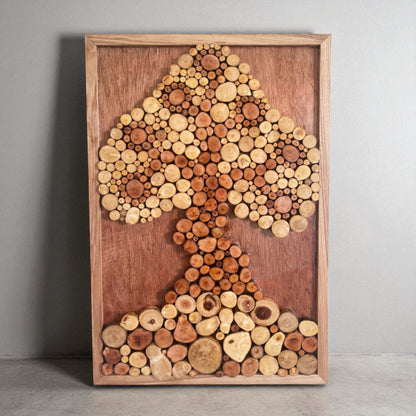 Where Family Grows Strong – Sustainably Made Wood Slice Wall Art – A Unique Gift for Parents