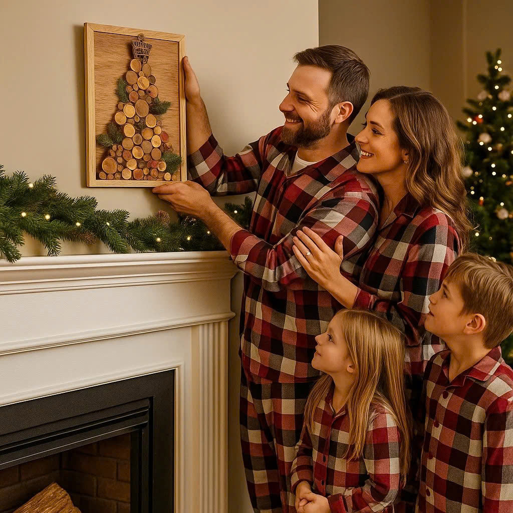 Christmas Tree - Wooden Wall Art - Christmas Gift For Mom, Dad, Sisters, Brothers