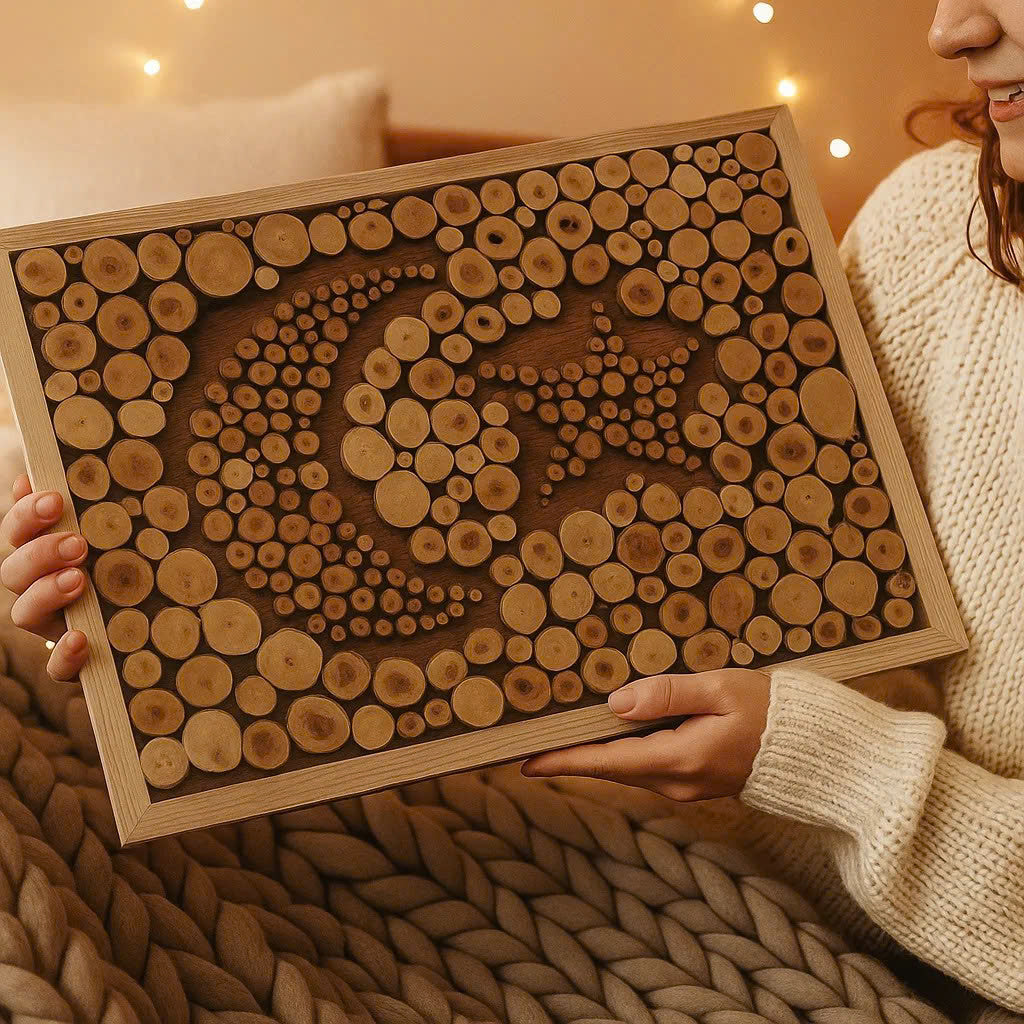 Moon and Stars Wooden Wall Art