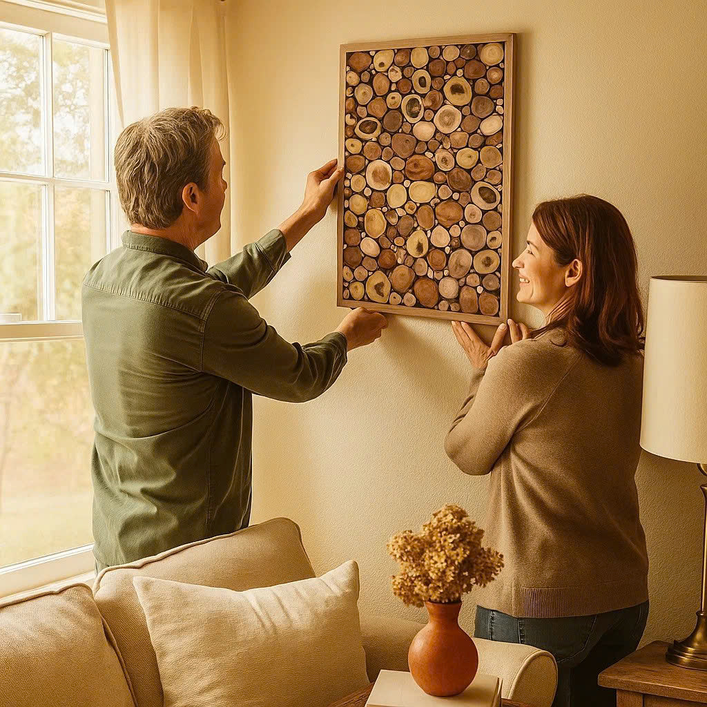 Nature’s Frame of Harmony – Eco-Friendly Wooden Wall Art – The Best Gift for Housewarming & Families
