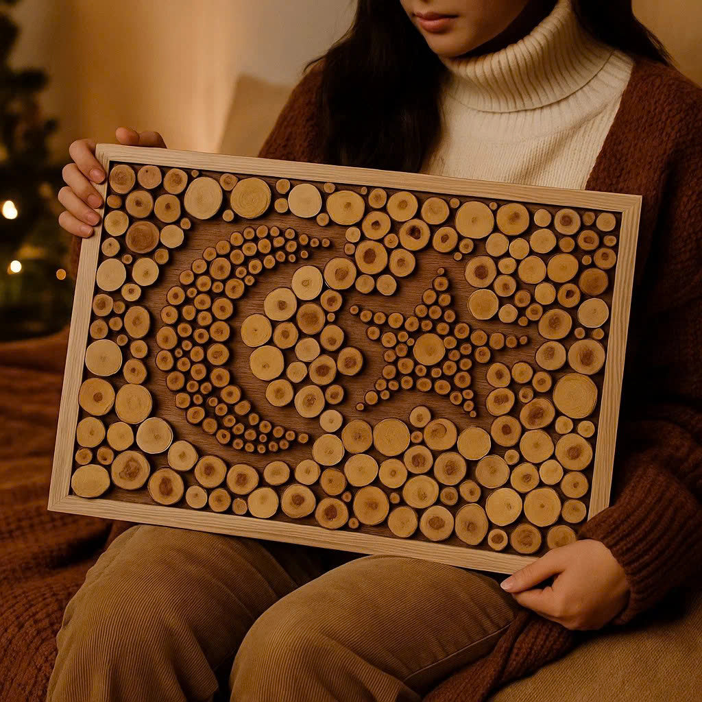Moon and Stars Wooden Wall Art