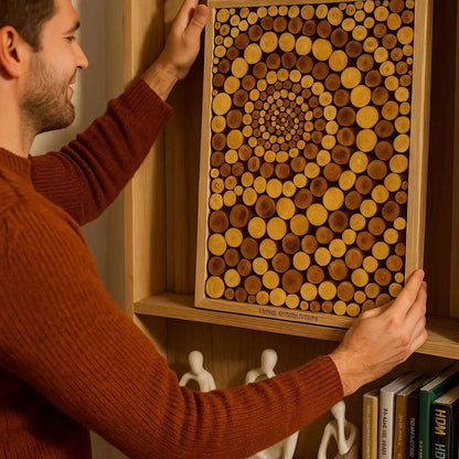 Energy in Every Circle – Eco-Friendly Tornado Wooden Wall Art – The Best Gift for Home Lovers