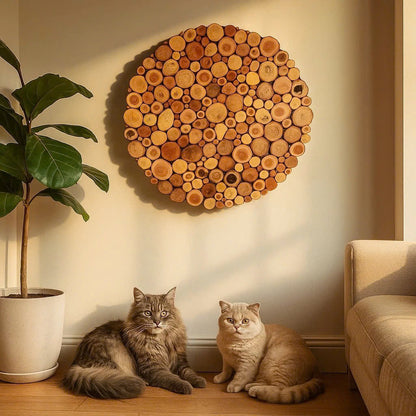 A Circle of Love – Handcrafted from Recycled Wood Wall Art – A Special Gift for Friends & Families
